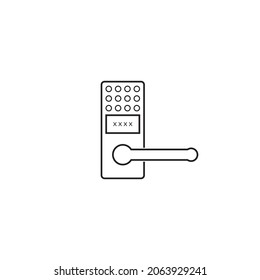 Diseño del logotipo de la ilustración del vector del icono de bloqueo inteligente.