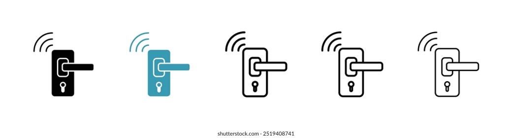 Smart lock icon vector icon set. EPS 10