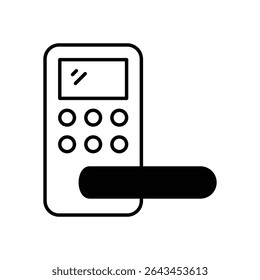 Smart Lock Icon vector stock illustration