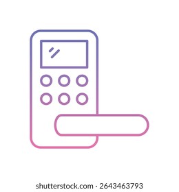 Smart Lock Icon vector stock illustration