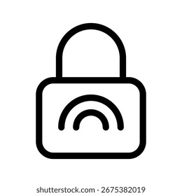 Ilustração de Design de Símbolo de Vetor de Ícone de Bloqueio Inteligente