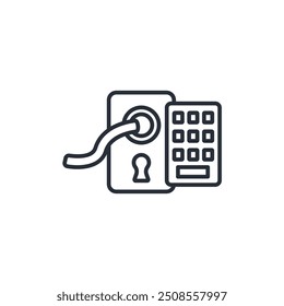 Smart lock icon. vector.Editable stroke.linear style sign for use web design,logo.Symbol illustration.