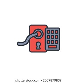 Smart lock icon. vector.Editable stroke.linear style sign for use web design,logo.Symbol illustration.