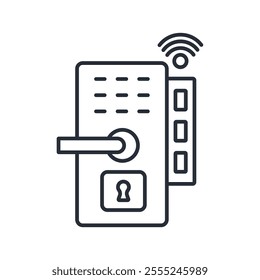 Smart lock icon. vector.Editable stroke.linear style sign for use web design,logo.Symbol illustration.