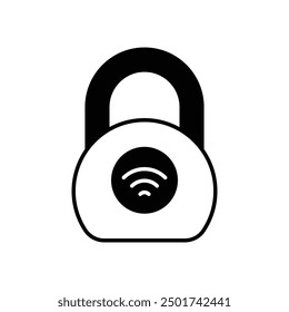 smart lock icon with white background vector stock illustration