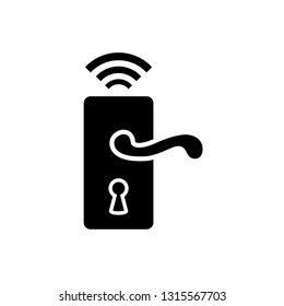 Smart lock icon. Wireless door lock vector icon.  