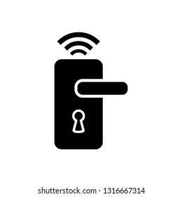 Smart Lock Icon. Wireless Door Lock Vector Icon.  