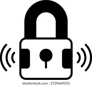 Smart Lock-Symbol mit Wireless-Signal