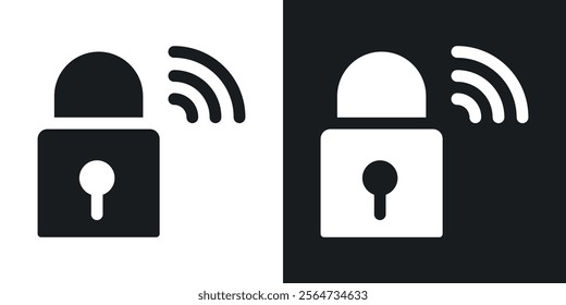 Smart lock icons in flat syle