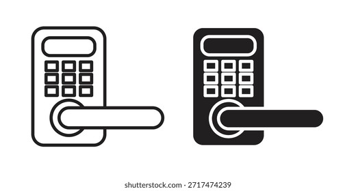 Smart lock icons. Pixel perfect. Vector outline icon. Flat logo concept.
