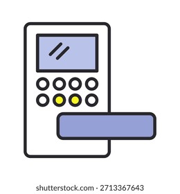 Smart Lock in Vektorgrafik dargestellt und gefärbt