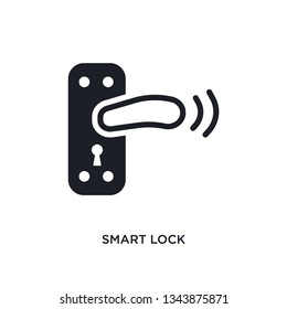 smart lock isolated icon. simple element illustration from smart home concept icons. smart lock editable logo sign symbol design on white background. can be use for web and mobile