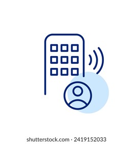 Intelligente Sperre mit persönlichem Account-Speicher. Pixel perfektes, bearbeitbares Strichsymbol