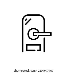 Smart lock. Secure smart home. Pixel perfect, editable stroke icon