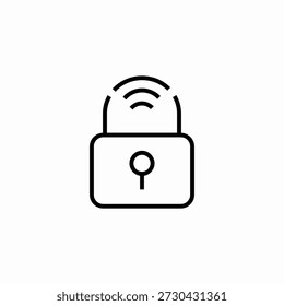 Vector de signo de icono seguro de bloqueo inteligente
