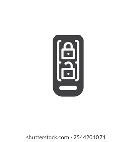 Ícone de vetor do sistema de bloqueio inteligente. sinal plano preenchido para conceito móvel e design da Web. Entrada sem chave Ícone de glifo de bloqueio. Símbolo, ilustração de logotipo. Gráficos vetoriais