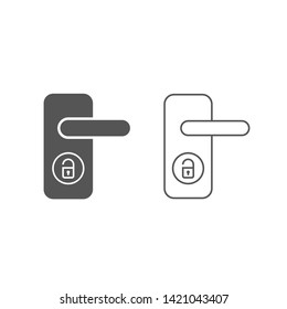 Smart lock system, wireless door lock vector icon, Modern, simple vector illustration for web site or mobile app