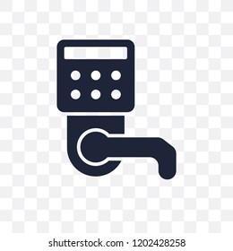 Smart lock transparent icon. Smart lock symbol design from Smarthome collection. Simple element vector illustration on transparent background.
