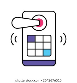 Smart Lock Vector Filled outline illustration style icon. EPS 10 file 
