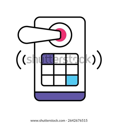 Smart Lock Vector Filled outline illustration style icon. EPS 10 file 