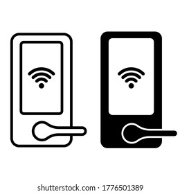 Smart lock vector icon set. Digital security illustration sign collection. data protection symbol. 