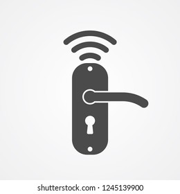 Smart lock vector icon sign symbol