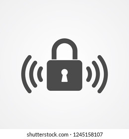 Smart lock vector icon sign symbol