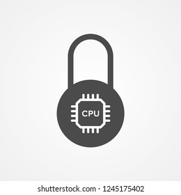 Smart lock vector icon sign symbol