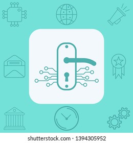 Smart lock vector icon sign symbol