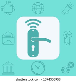 Smart lock vector icon sign symbol