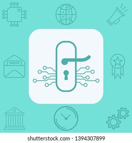 Smart lock vector icon sign symbol