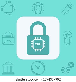 Smart lock vector icon sign symbol