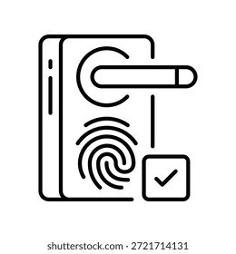 Ícone de Contorno de Vetor de Bloqueio Inteligente - Arquivo EPS 10