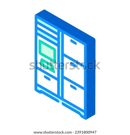 smart lockers autonomous delivery isometric icon vector. smart lockers autonomous delivery sign. isolated symbol illustration