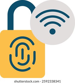 Smart Locks Icon for Digital Security and Access Control. Flat icon