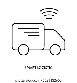 Smart Logistic Concept Line Icon. Einfache Elementgrafik. smart logistic Konzept umreißen Symbol Design.