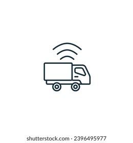 Smart logistics outline icon. Monochrome simple sign from logistics collection. Smart logistics icon for logo, templates, web design and infographics.