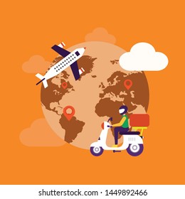 smart logistics and transportation concept