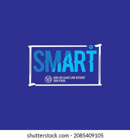 smart logo abstract t-shirt typography