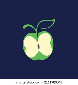 Logo inteligente con manzana y mariposa oculta