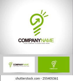 Smart Logo Concept Vector. Lightbulb Icon Design And Business Card Template