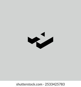 Smart logo of H letter with tick symbol. Negative space and Shadow of H letter. Initials logo combination for Investment, finance, marketing. Images produced without the use of any form of AI software