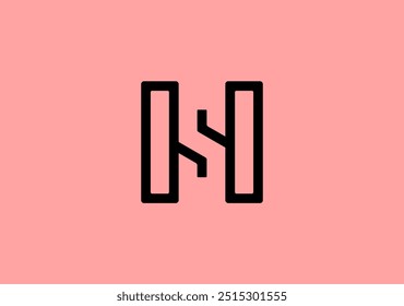 smart logo letter H featuring letter S neatly packed in negative space area