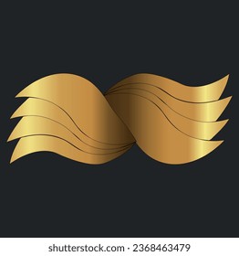 Smart logo shape with golden color