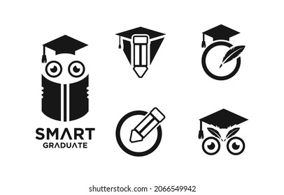 Vector de diseño de silueta de logotipo inteligente 