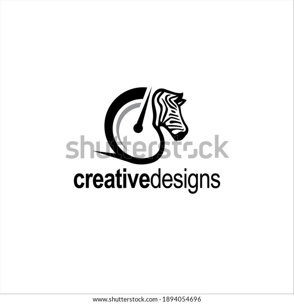 Smart logo,
speed RPM with zebra vector
template