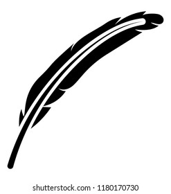 
Smart and long feather depicting bird feather 
