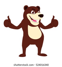 Smart looking Bear business character