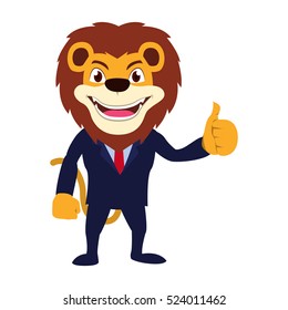Smart looking Lion character set