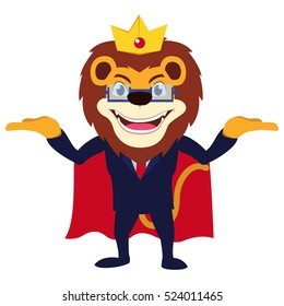 Smart looking Lion character set